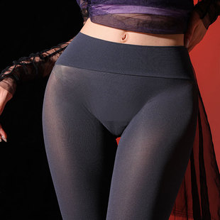 袜防勾丝80D莱卡无痕黑丝性感塑型打底裤 大码 无缝深裆天鹅绒连裤