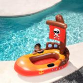 儿童海盗船卡通充气船儿童浮排水上漂浮充气小船游泳圈充气艇