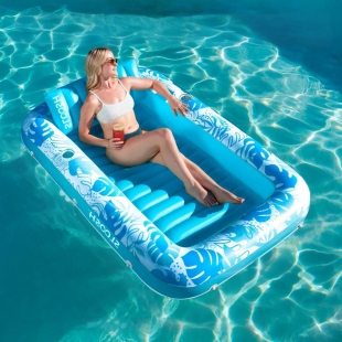 多功能水上充气浮床浮排漂浮躺椅草地水床气垫家庭游泳池