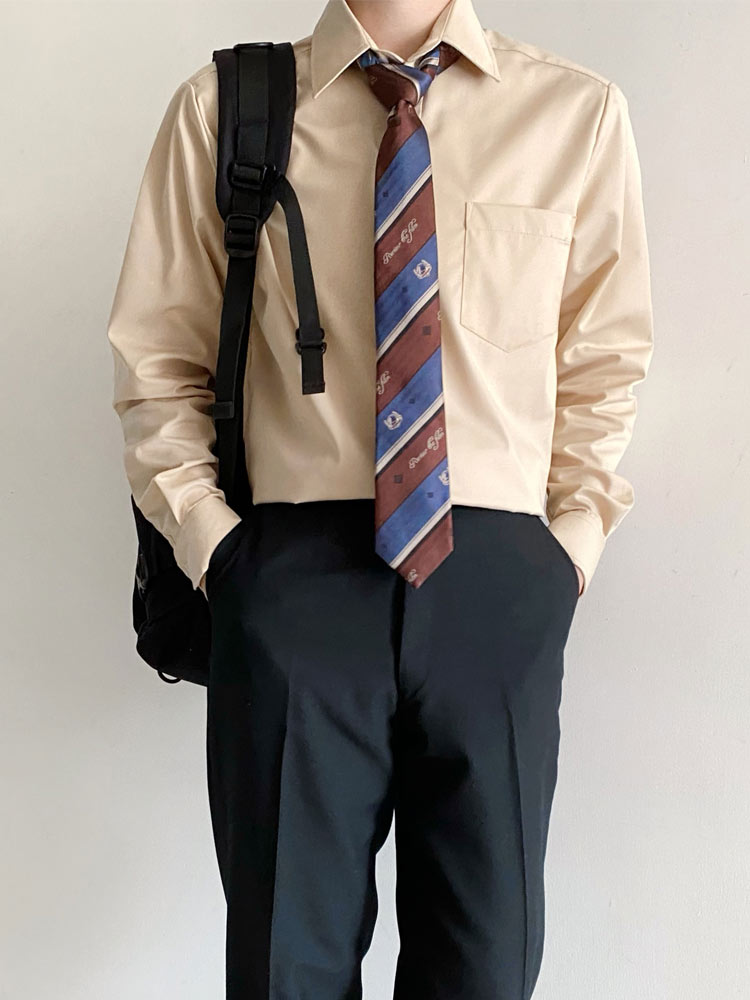 潘特维拉浅茶衬衫长袖DK制服