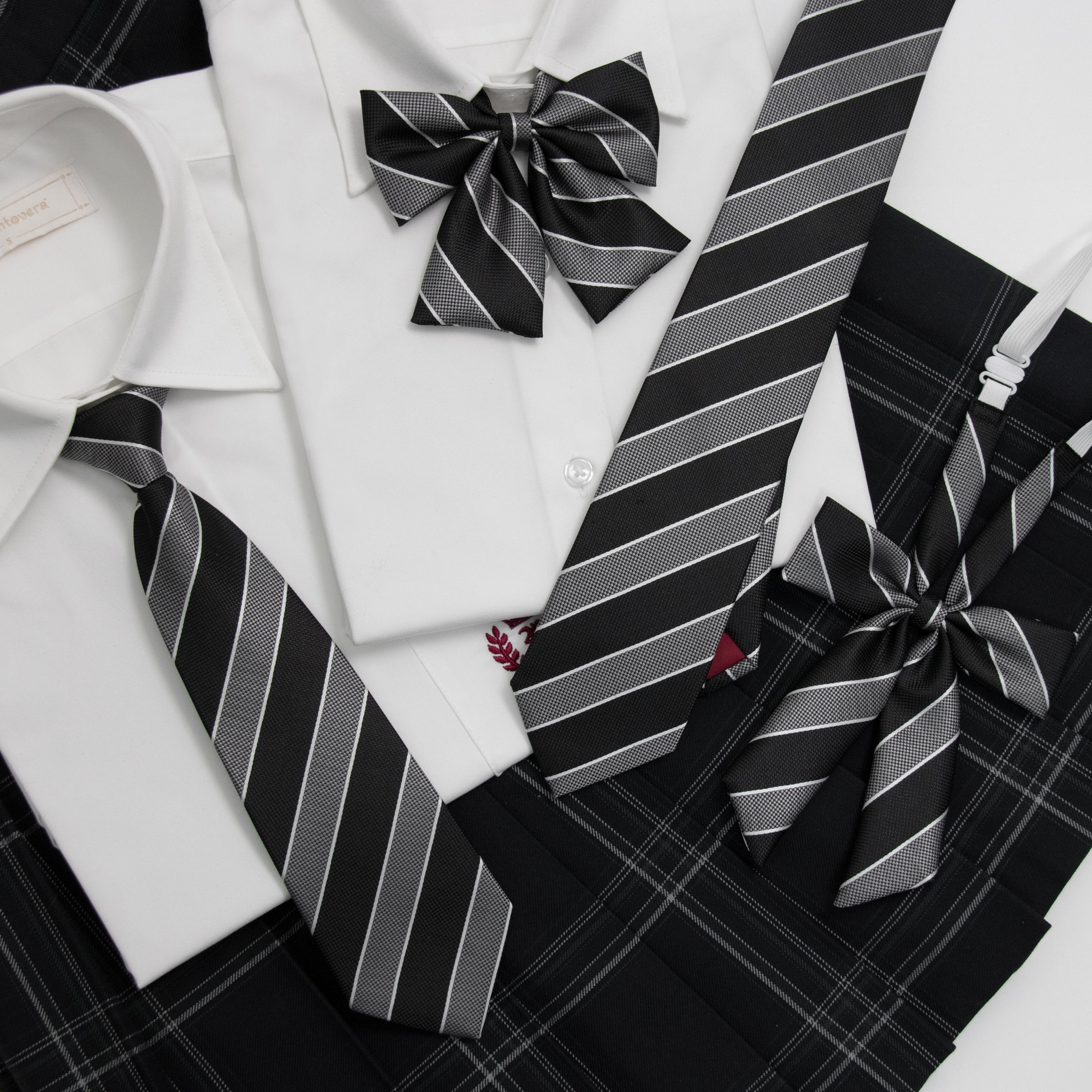 潘特维拉和光学院-黑灰JK领带DK