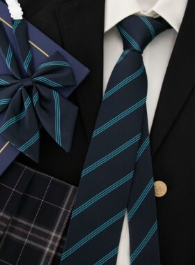 【潘特维拉】青陵dk/jk领带男学生情侣毕业学院风制服衬衫领结女