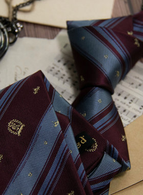 【潘特维拉】胜者为王 JK领带DK 衬衫衣服配饰学院风条纹印花领饰