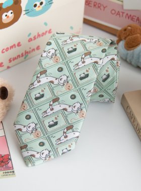 【潘特维拉】抹茶喵喵卷jk/dk领带女绿学院风校供感可爱休闲领结