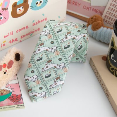 【潘特维拉】抹茶喵喵卷jk/dk领带女绿学院风校供感可爱休闲领结