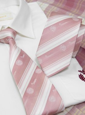 【潘特维拉】小淘气 JK领带DK原创设计学院风涤丝樱花淡粉色领带