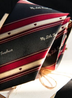 【潘特维拉】甜心绵绵 JK领带DK 日系学生学院风拼色衬衫休闲领结