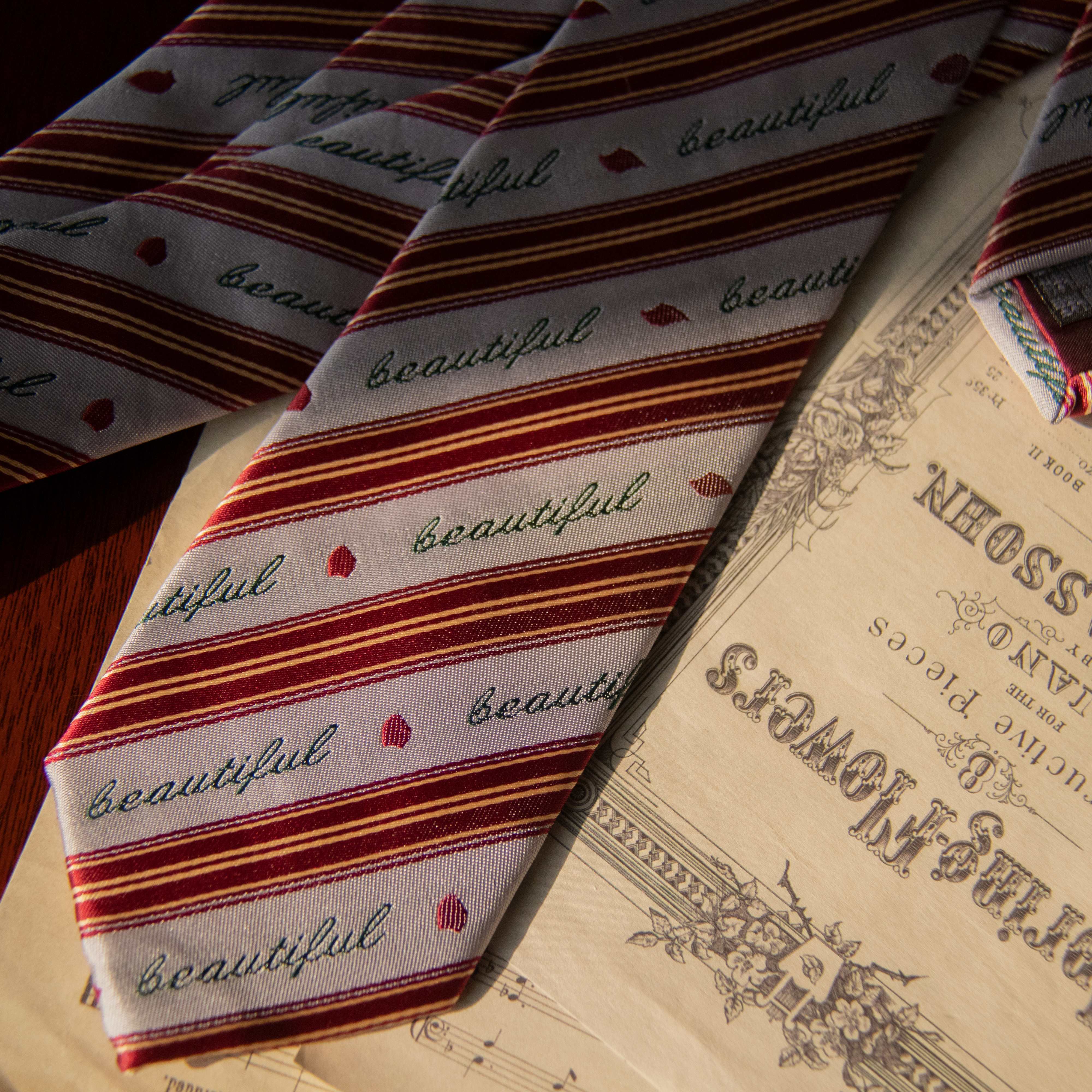 【潘特维拉】玫瑰诗JK/DK领带红色学院风校供感休闲制服衬衫配饰