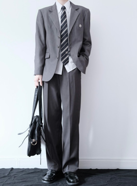 【潘特维拉】纯深灰西裤 dk制服裤男长裤设计裤子百搭休闲