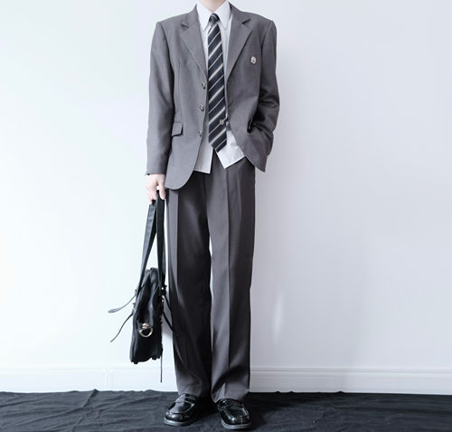 潘特维拉纯灰西裤制服裤