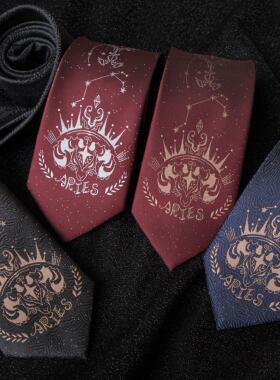 【潘特维拉】十二星座系列 JK/DK制服领带西式衬衫暗纹帅气-鸟