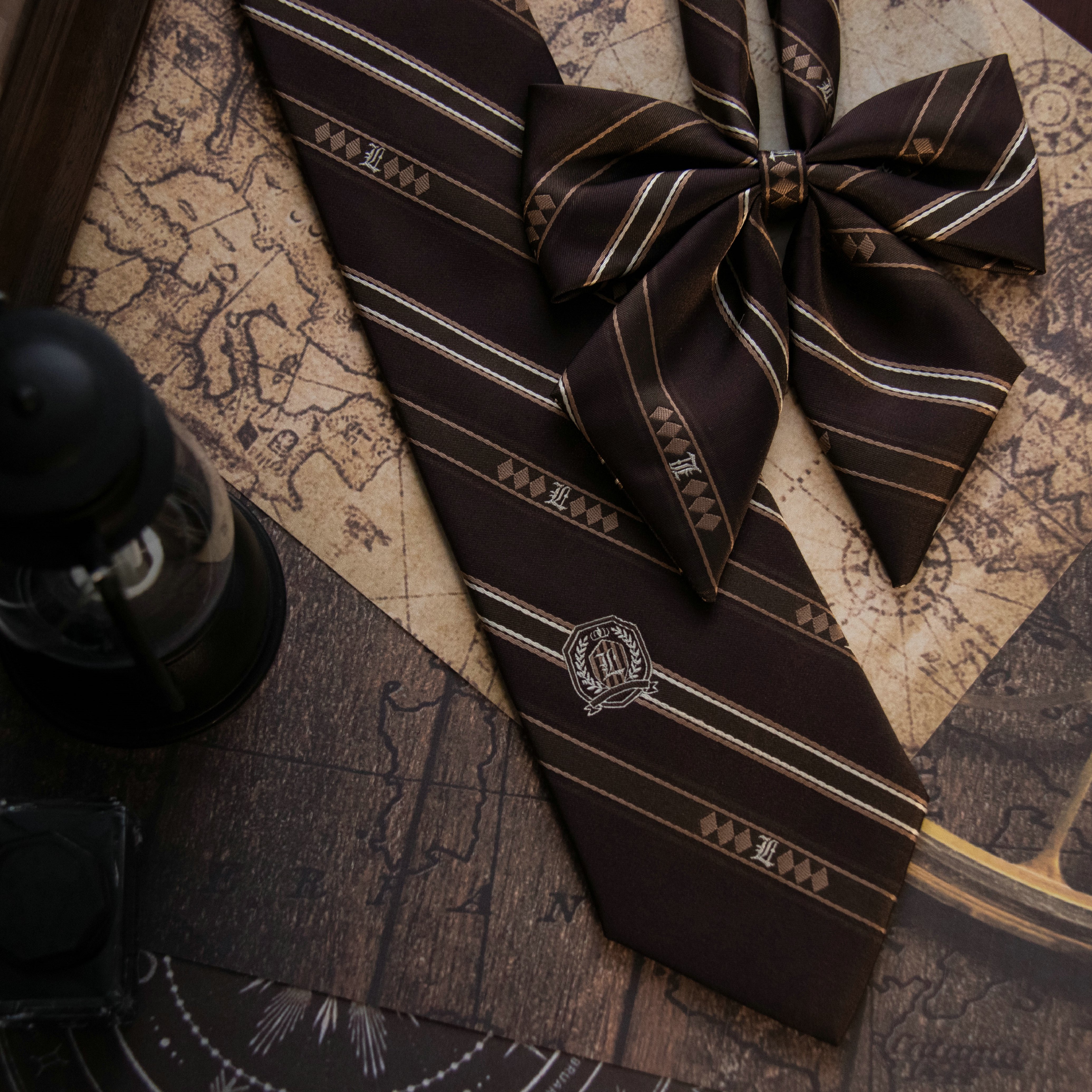 【潘特维拉】焦茶 领带领结JK/DK学院风校供制服衬衫休闲情侣配饰