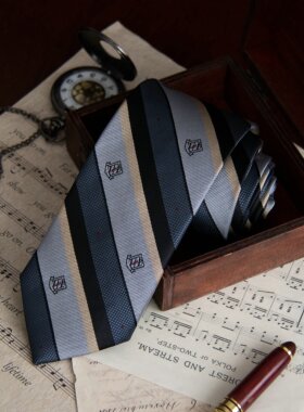 【潘特维拉】星绀dk/jk领带男蓝色情侣校供感学院风制服衬衫领结