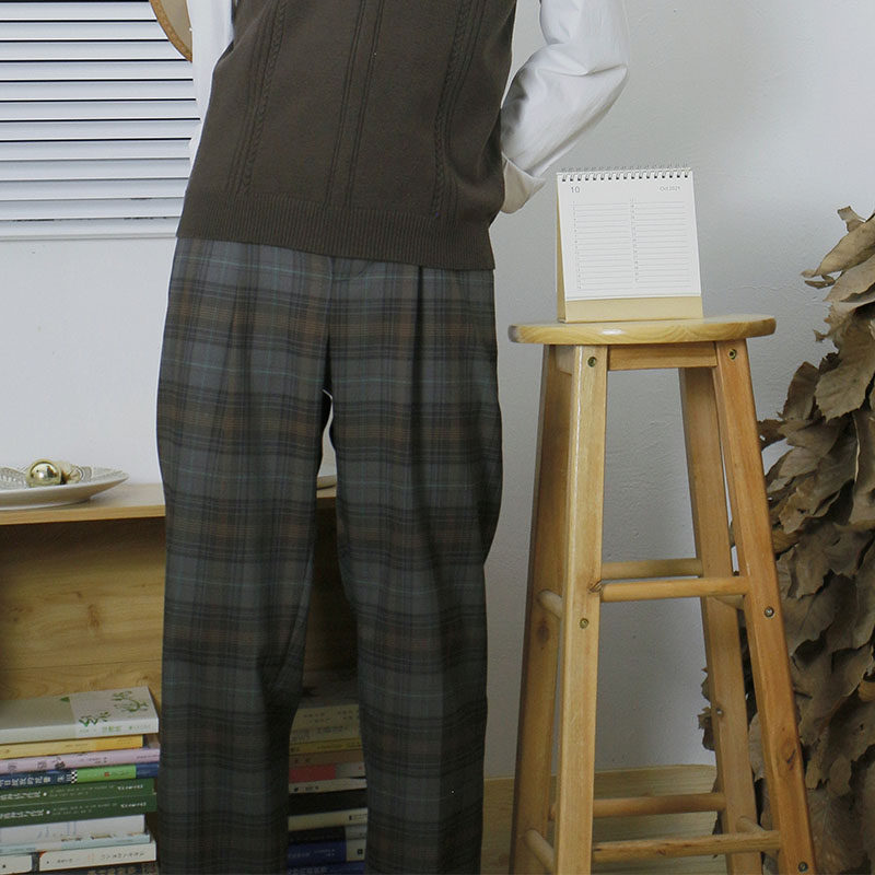 尾款潘特维拉西裤dk制服直筒图片
