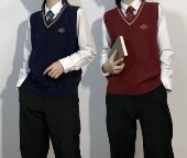 DK背心V领男女情侣制服学院风针织马甲毛衣 贺穗中JK 潘特维拉