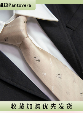 【潘特维拉】猫咪跑跑 JK领带DK 原创设计衬衫领带可爱甜美领结女