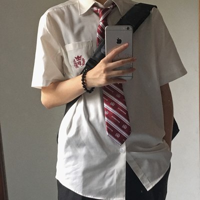 dk男款原创设计短袖刺绣学生制服