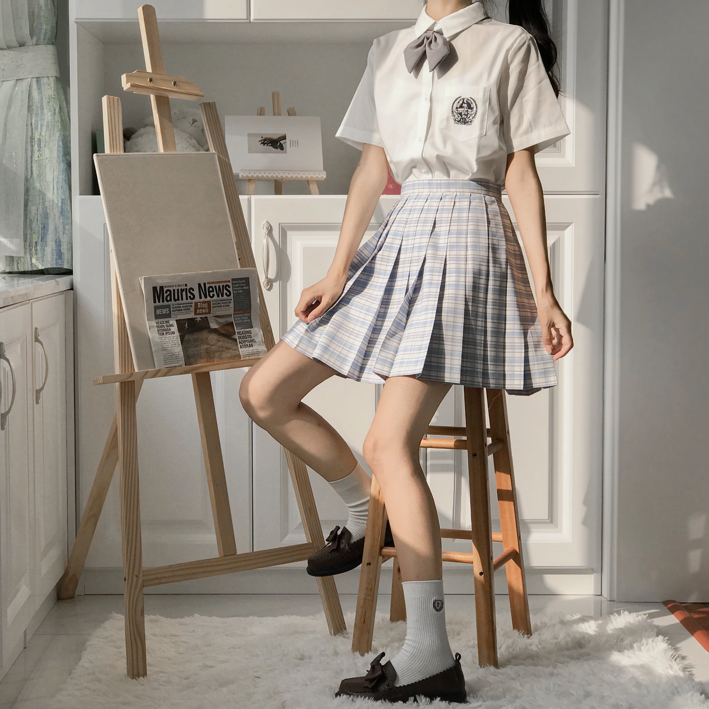 【清仓寄售】晴空格裙 JK百褶校服半身裙a字 断码清仓售完即止