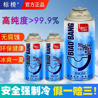标榜汽车冷媒环保雪种HFC R134a空调制冷剂冷冻液车用冷煤氟利昂