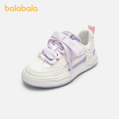 巴拉巴拉童鞋儿童甜美低帮滑板鞋女童小白鞋2024新年鞋子新年潮防