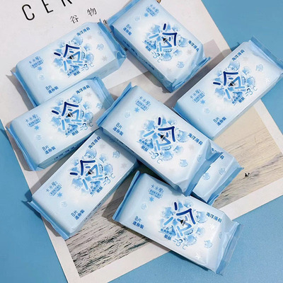 海洋薄荷清凉湿巾冷感降温擦汗防中暑水润清爽夏季独立包装便携带