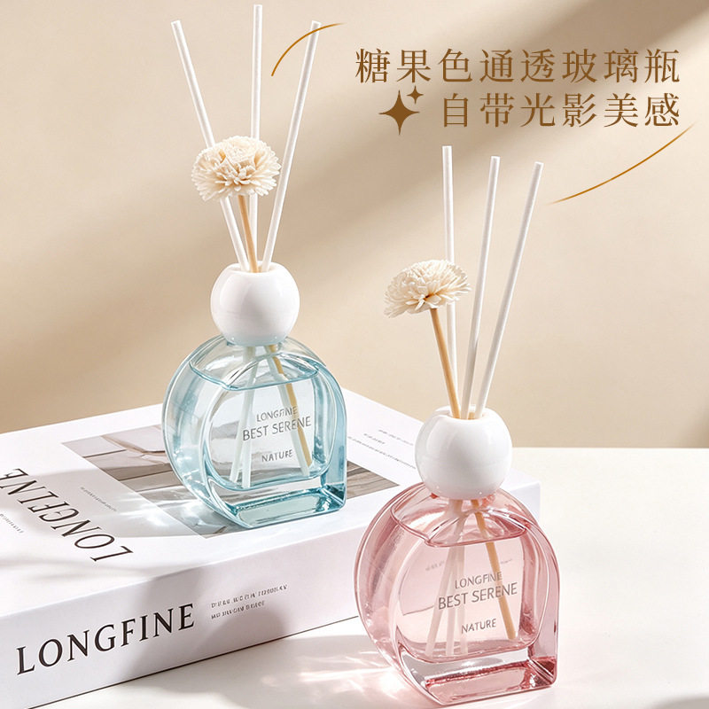 糖果色玻璃瓶藤条留香香薰