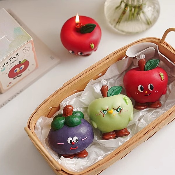 可愛小眾創意水果香薰蠟燭香氛