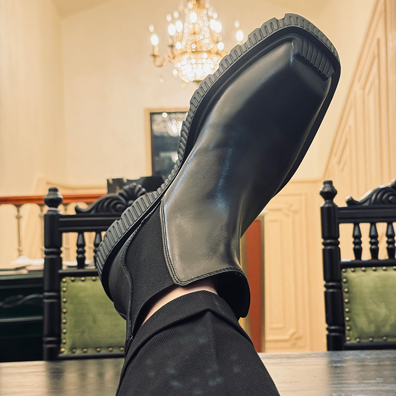 JINIWU百搭切尔西靴TPU靴子简约