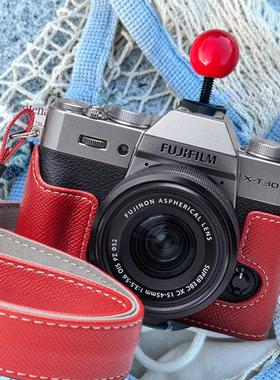 富士xs20xs10保护套xt50xm5保护壳x100vi底座xt30二代XT20红色XT5