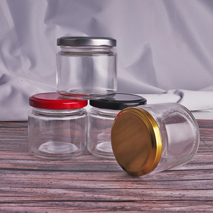 150ml果酱瓶燕窝玻璃瓶辣椒酱菜瓶桃胶瓶罐头瓶储物密封瓶蜂蜜瓶