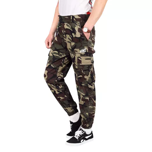 Летние хлопковые камуфляжные дорожные износостойкие штаны для отдыха, по фигуре