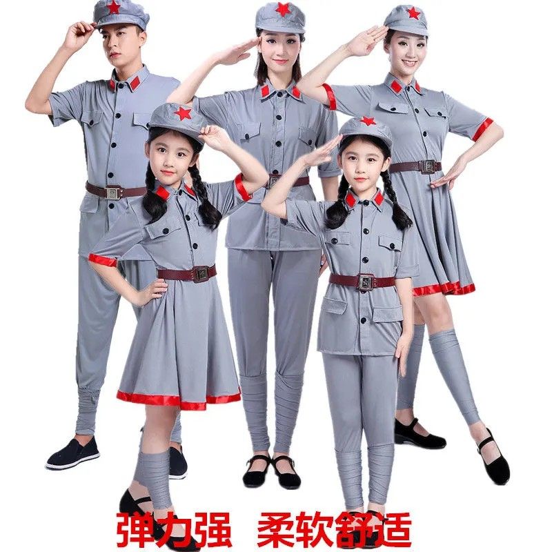 男女同款弹力表演服成人舞蹈装裙合唱演出服广场舞大妈款厂家直销