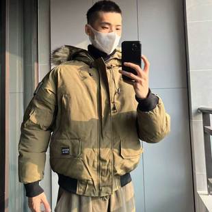 重头来过美式 防寒保暖防风棉服 复古毛领座山雕加厚连帽外套工装