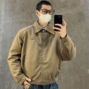重头来过美式加棉加厚工装飞行夹克男秋冬季潮牌感痞帅复古外套男