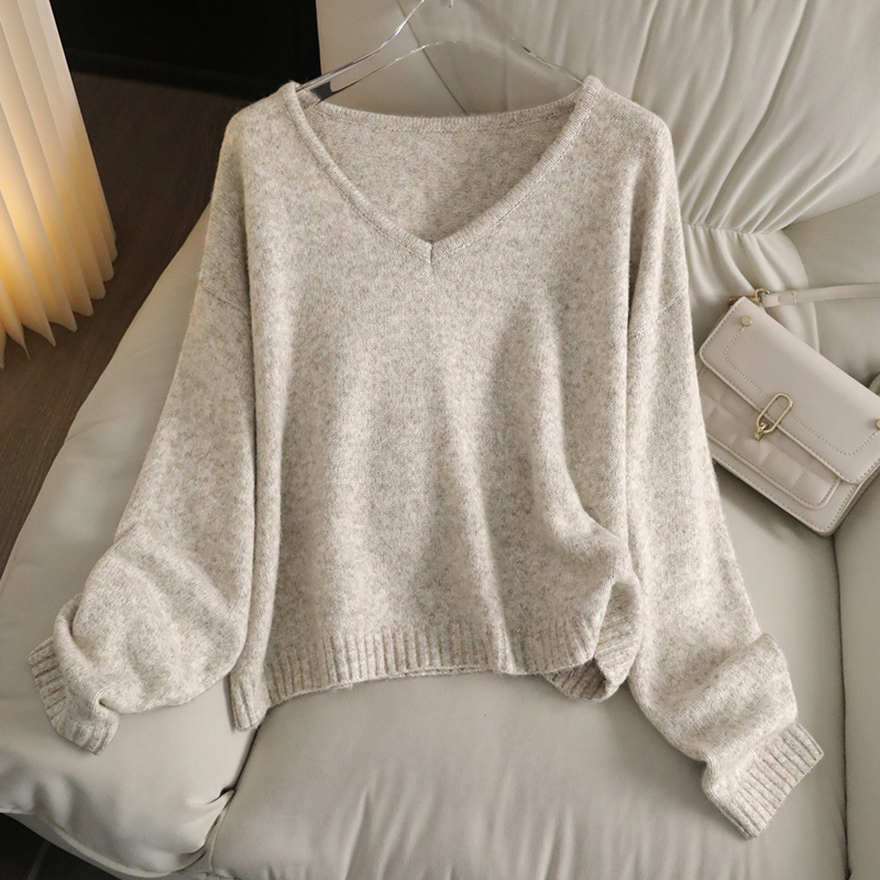 羊毛套头V领软糯针织毛衣亲肤