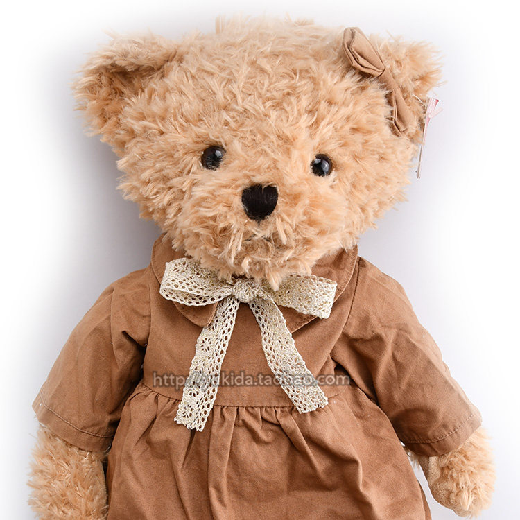 正版正品美国Russ Teddy布裙泰迪熊熊毛绒布艺类玩具公仔收藏礼物