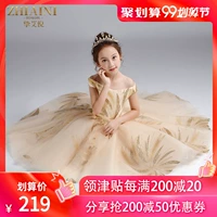 Trẻ em công chúa váy cô gái váy hoa cô gái nhỏ sinh nhật show catwalk nhỏ chủ trang phục piano - Váy trẻ em trang phục biểu diễn cho bé