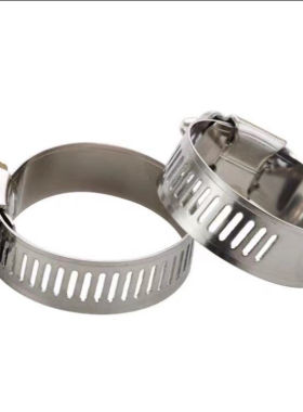 304不锈钢抱箍支架喉箍管强力美式收紧管箍卡箍管卡管夹天然气管