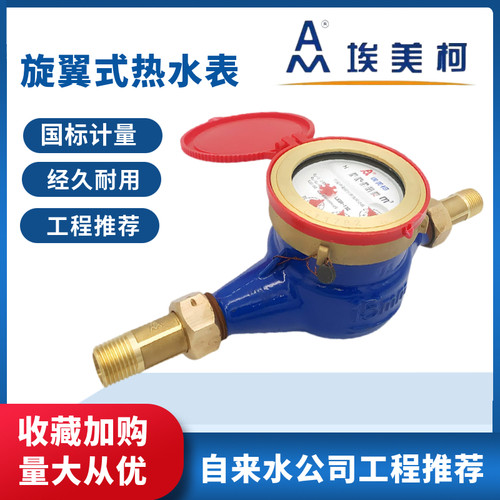 正品埃美柯热水表铁壳旋翼式LXSR