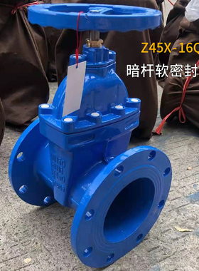 Z45X暗杆软密封法兰闸阀弹性座封阀门消防DN50 65 80 100 150 200