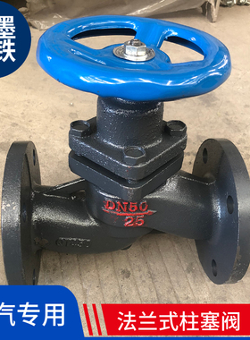 U41S-16法兰柱塞阀蒸汽高温铸铁截止阀管道阀门DN25 32 40 506580