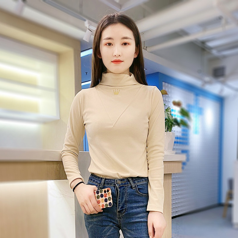 Half a De Rong Base coat 2020 Autumn and winter new pattern Self cultivation Show thin Versatile Two-sided Long sleeve T-shirt jacketin the Women's clothing/Boutique , T-shirt  category - from Buy2taobao.com to provide professional Taobao agent buy service