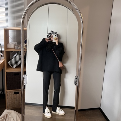 自制长裤显瘦休闲微修身