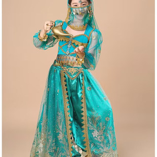 2025新款儿童印度演出服印度公主西域服饰异域风情肚皮舞茉莉公主