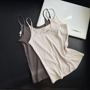 汐黛儿修身T恤细肩带吊带背心女生内衣单件显瘦上衣打底衣薄款