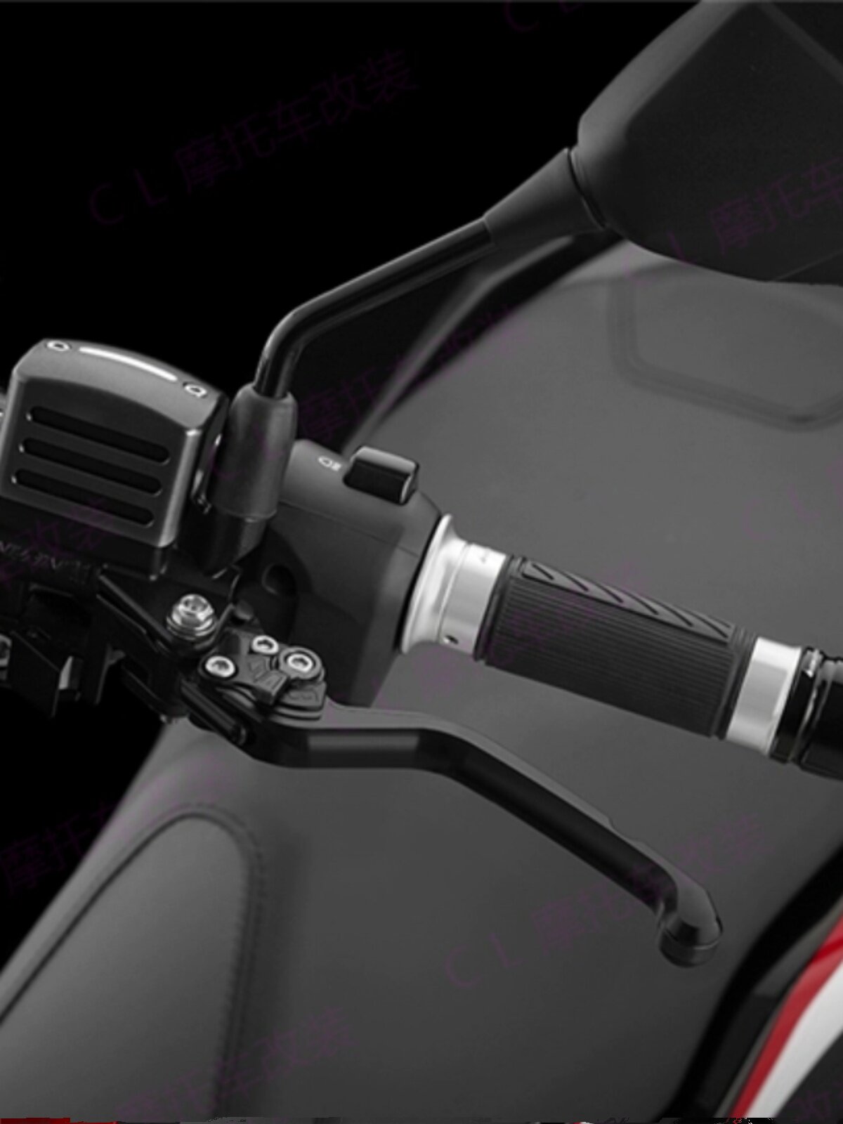 BIKERS는 HONDA ADV150|X-ADV750|CLICK 실제 탄소 섬유 가중 충격 흡수 미끄럼 방지 핸들 바 커버에 적합합니다