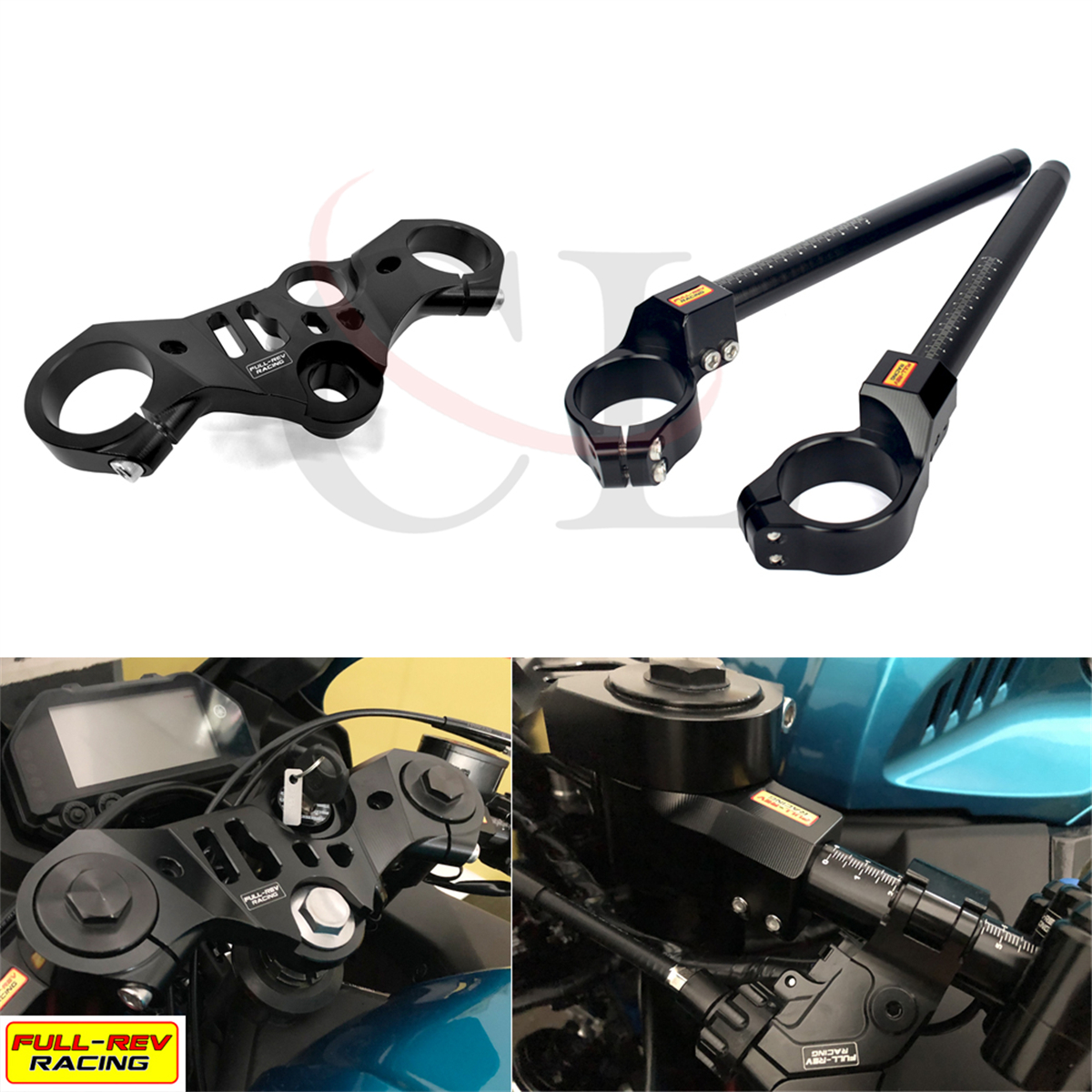 FULL-REV适用雅马哈 YZF-R3 2019-2025 改装降低分离车把 上三星