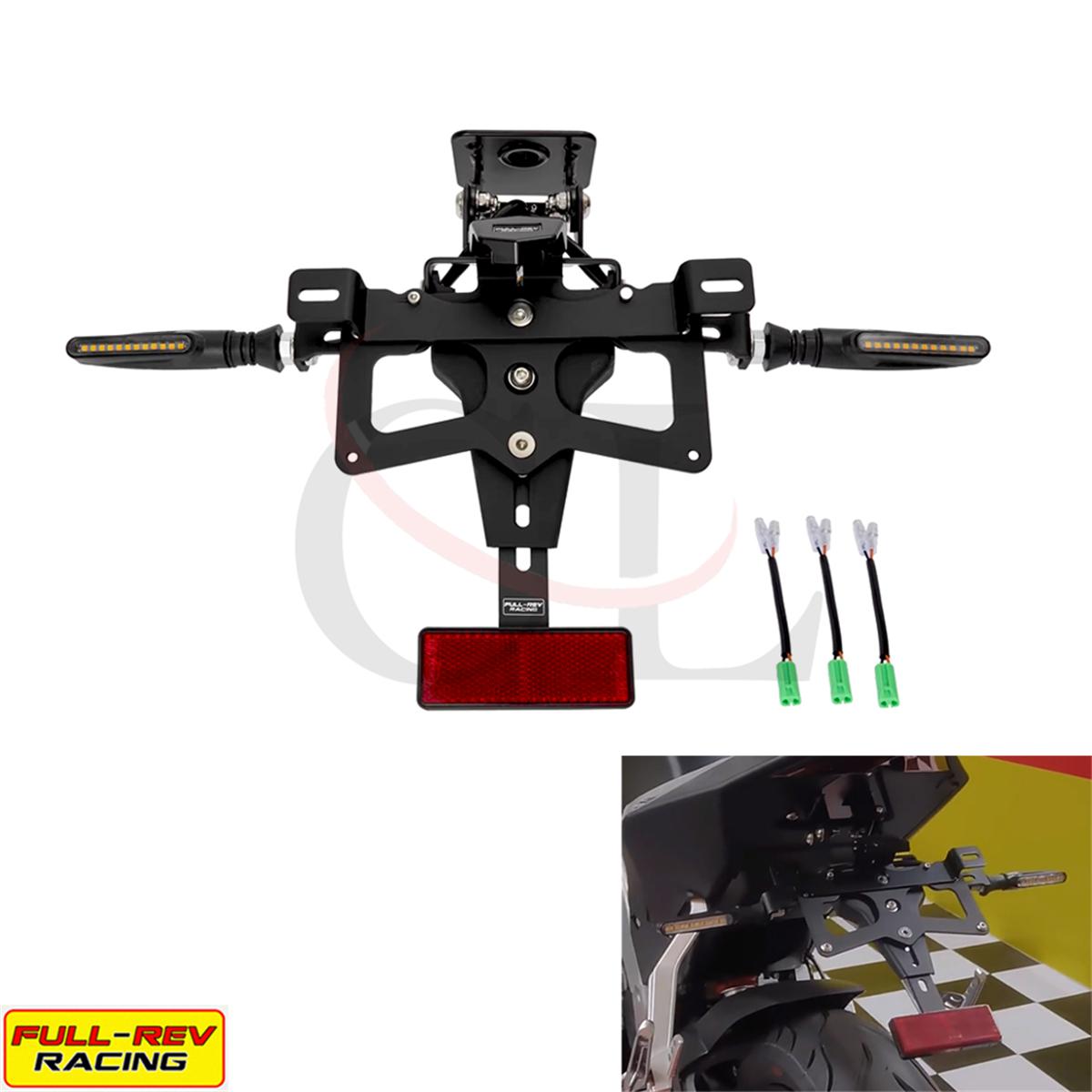 FULL-REV适用于KTM RC390 2022-2024 改装LED灯短尾牌照架 车牌架