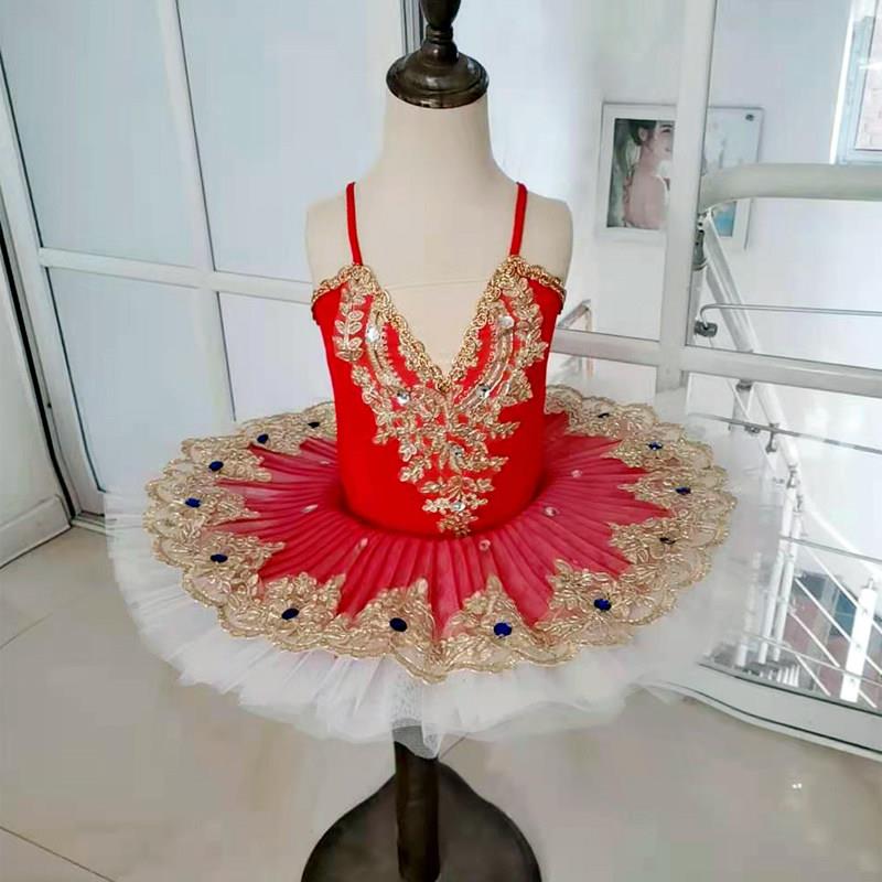 儿童蕾u舞裙表裙VMT演服专业小天鹅舞蹈服女童天蓝色t芭ut蓬蓬演