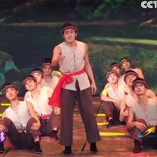 男陕北农民轿夫红高粱演出服古代平民百姓店小二阿宝舞台舞蹈服装